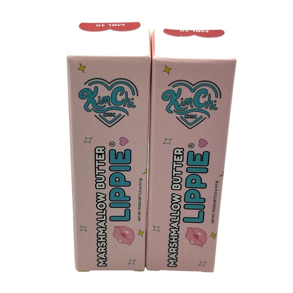 2 KimChi Chic Marshmallow Butter Lippie MBL 10 Wowza Kim Chi Lipsticks NIB